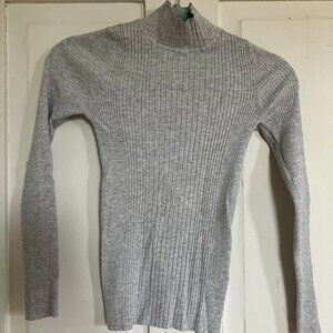 Karen Millen ribbed grey turtleneck size S